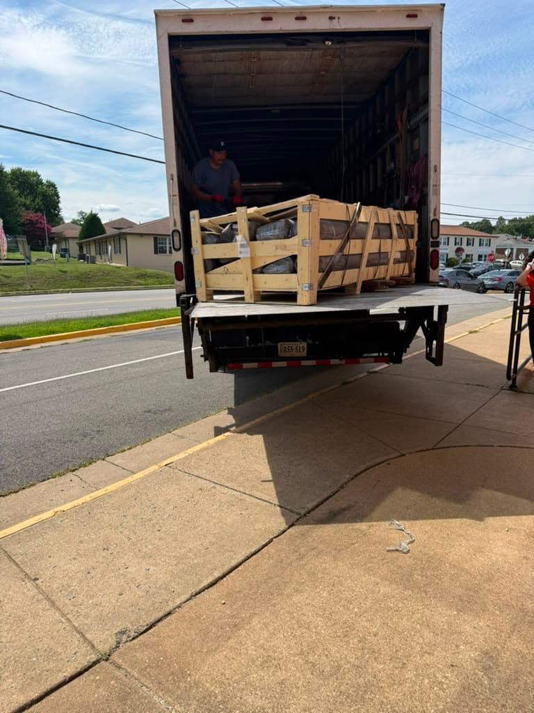 Crated and loaded for delivery